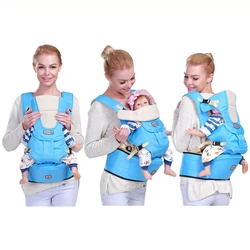 Porte bébé ergonomique kangourou pour bébé de 0 à 36 mois, sac à dos à bandoulière pour nouveau né, siège de hanche, porte bébé de randonnée 