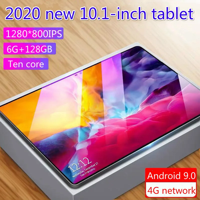 Tableta de 2021 pulgadas, tablet 2 en 1, 6gb ram, 10,1 gb, Android 128, red 4G, tarjeta dual, soporte de espera dual, zoom, más vendida, 9,0