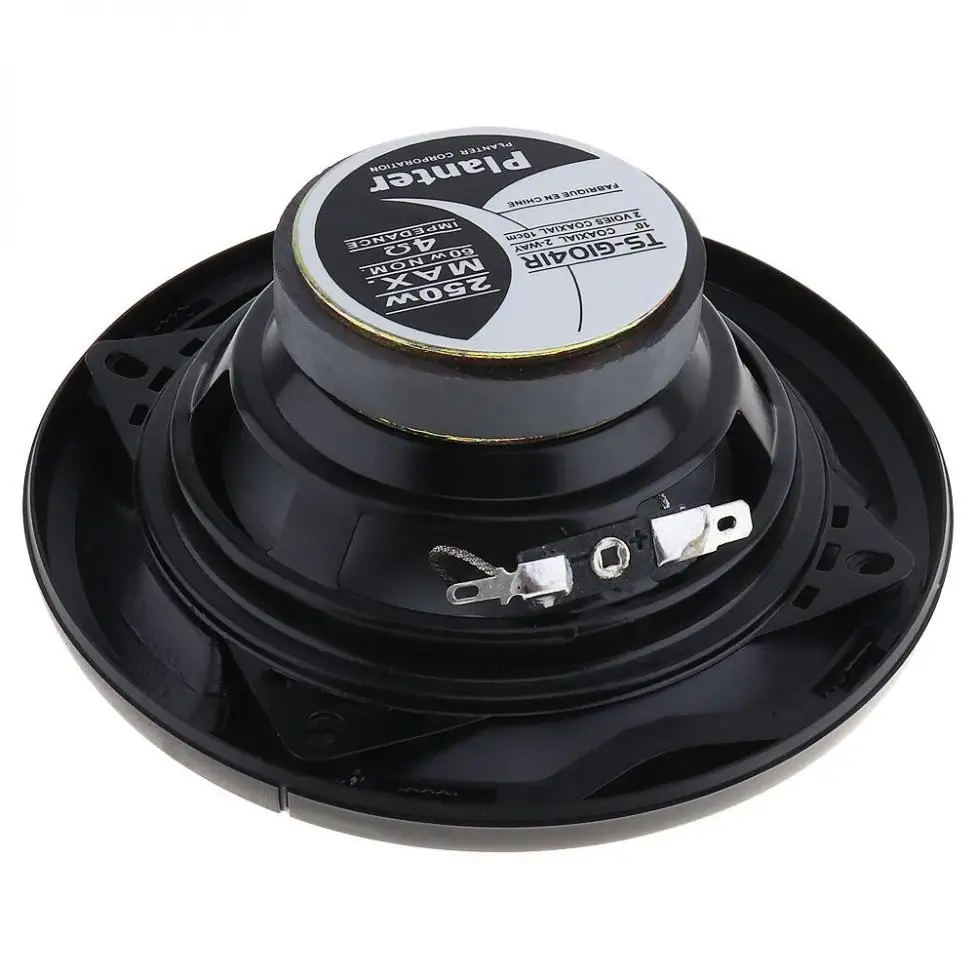 TS-G1041R, 2 шт., 250 Вт, 4 дюйма, автомобильный HiFi коаксиальный динамик, автомобильная дверь, авто аудио, стерео, полный диапазон частот, динамик s для автомобилей