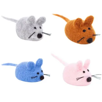 

1PC Pet Cat Toy Plush Wool Ball Funny Catnip Mouse Toy For Kitten Cute Mice Toys ForPet Supplies