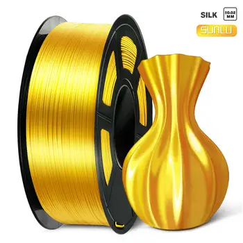 

PLA Silk Gold 1kg 1.75mm Silk Texture 3D Printer Filament with Spool Colorful Eco-friendly Material for DIY Artwork Printing