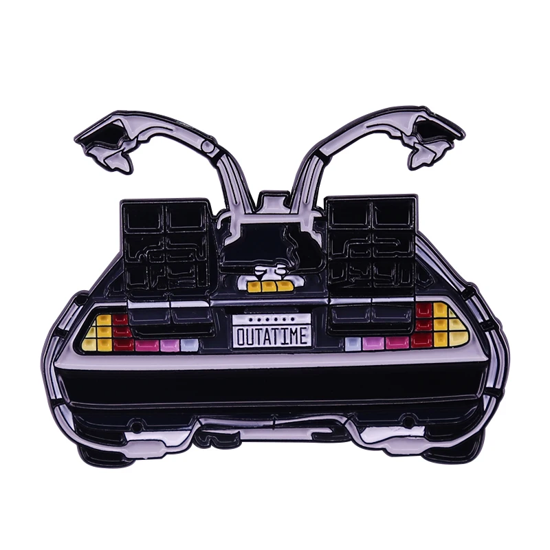 Ritorno Al Futuro Delorean Smalto Pin Time Machine Badge Accessorio Per Veicoli Ispirato Al Film
