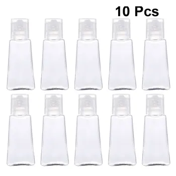 

10pcs 30ml Trapezoidal Macetas Spray Bottle Empty Hand Sanitizer Bottles Refillable Plastic Container Transparent Gel Bottle