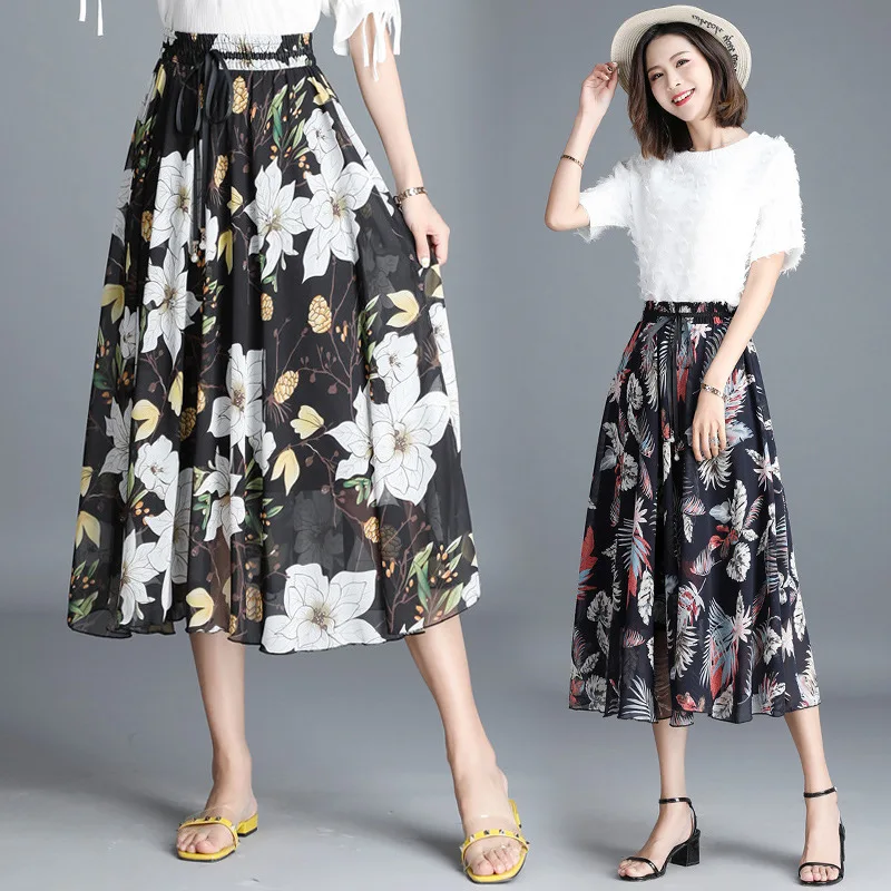 

Shanghai New Europe Sang 2019 Summer Elastic Waist Big Hemline Beach Skirt Versatile