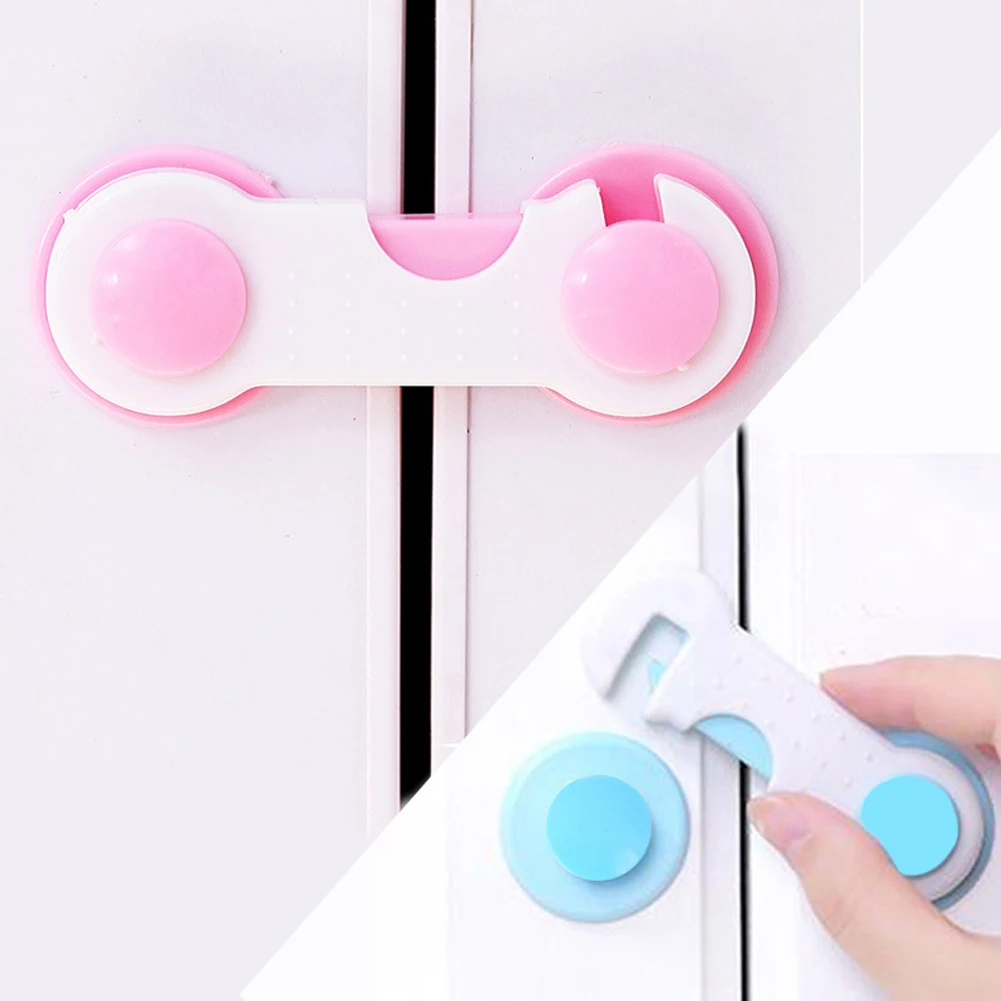 10pcs Safety Protection Door Cabinet Child Latches Lock Durable Drawers Latch Strong Adhesive Baby