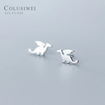 

Colusiwei Genuine 100% 925 Sterling Silver Animal Cute Small Flying Dragon Stud Earrings for Women Sterling Silver Jewelry Gift