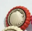 cc15 orange 1 лот = 10 шт. Швейные аксессуары металлические пуговицы diy классический логотип кнопки cc15 бежевый черный цвет размер: 20мм23мм - Цвет: cc15 orange
