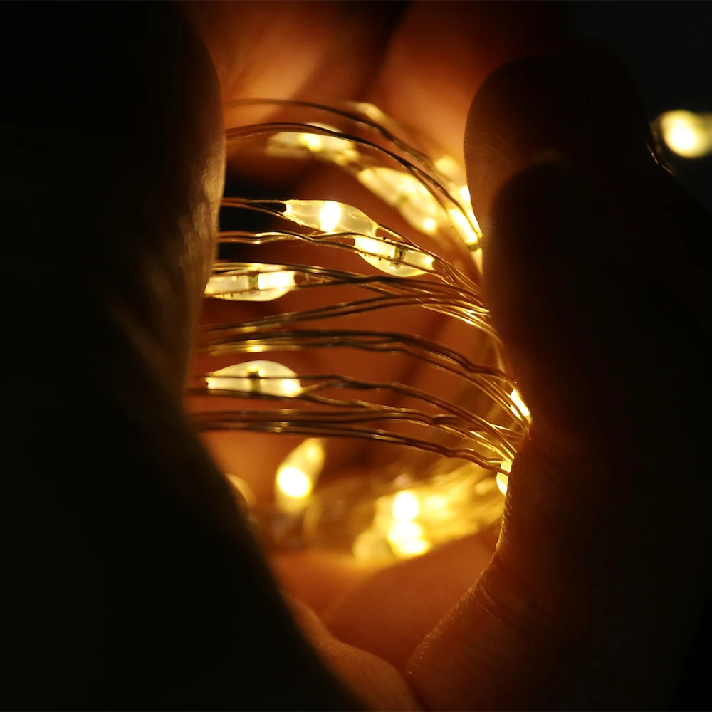 Wine Bottle Cork Copper Wire Fairy Lights Starry Solar Powered String Light Garland 2m 20 LEDs 1m 10 LEDs