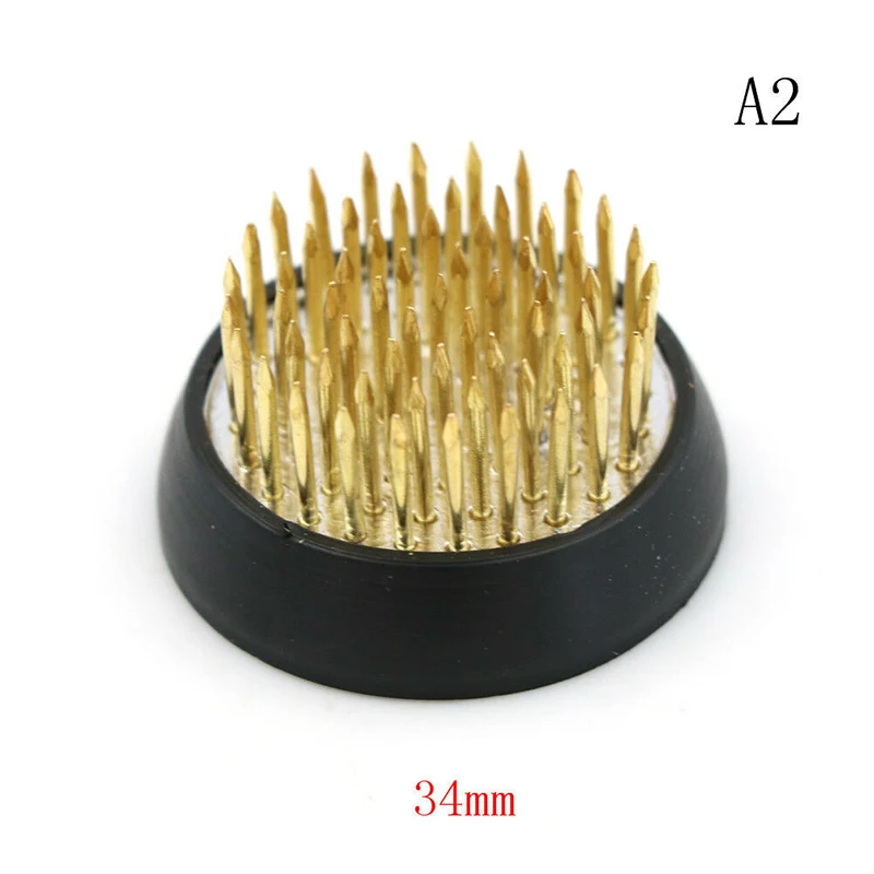 Fashion Flower Arrangement Insert Base Round Ikebana Kenzan Flower Frog With Gasket Art Fixed Arranging Tool