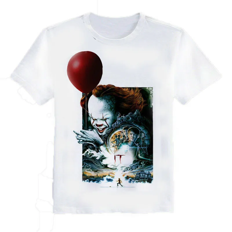 It-Pennywise Футболка с принтом Стивен Кинг ужас клоун Забавный крутой Michael Майкл