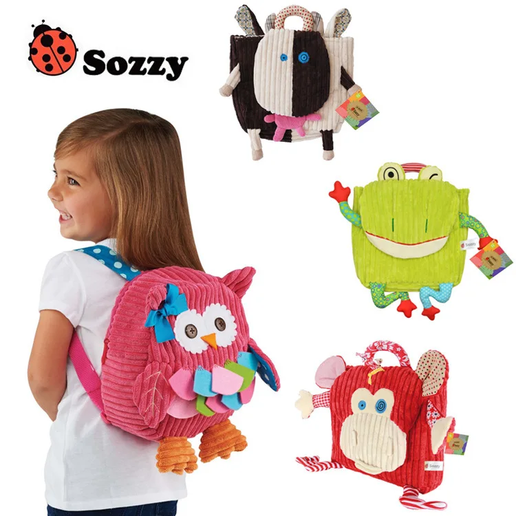Sozzy/плюшевые рюкзаки для мальчиков и девочек, сумка на плечо для малышей, рюкзак с изображением животных, школьная сумка для детей, детский сад, Дошкольный рюкзак