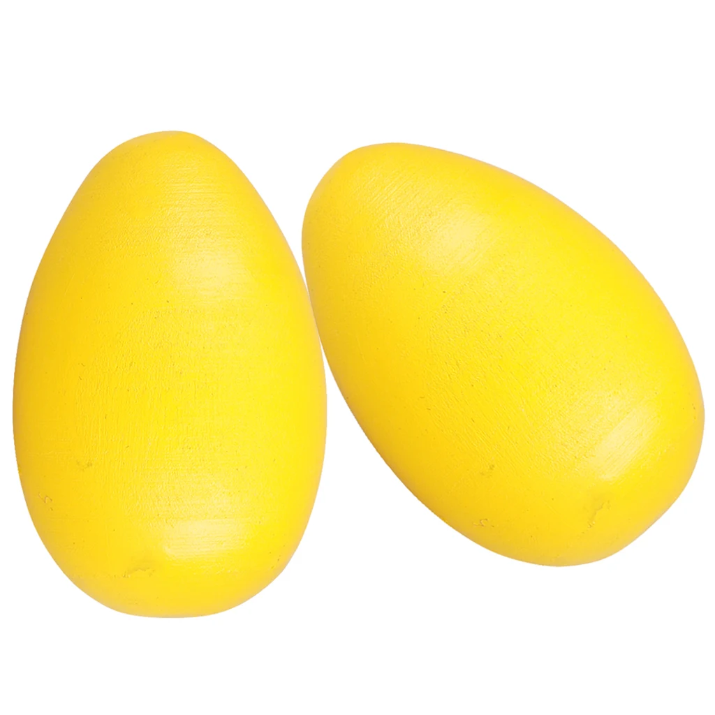 1 Pair Musical Toys Wooden Sand Eggs Kids Baby Shake Toys Gifts Comfor Grip