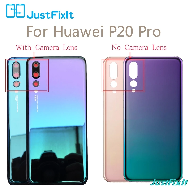 

For Huawei P20 Pro Back Glass Battery Cover Rear Door Housing Case Panel For Huawei P20 Pro Back Glass Cover With Camera Lens
