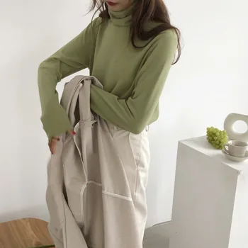 

Basics Solid Color Heap Lead Elastic Force Rendering Unlined Upper Garment 2020 Season Thickening Self-cultivation High