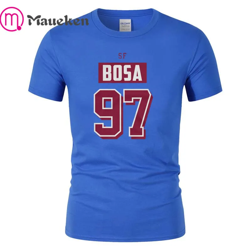 Nick Bosa San Francisco 97 футболка мужская с коротким рукавом хлопок o-образный вырез футболки для фанатов подарок