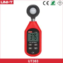 

UNI-T UT383 Light Meter 200,000 LUX Digital Luxmeter Luminance Lux Fc Test Max Min Illuminometers Photometer