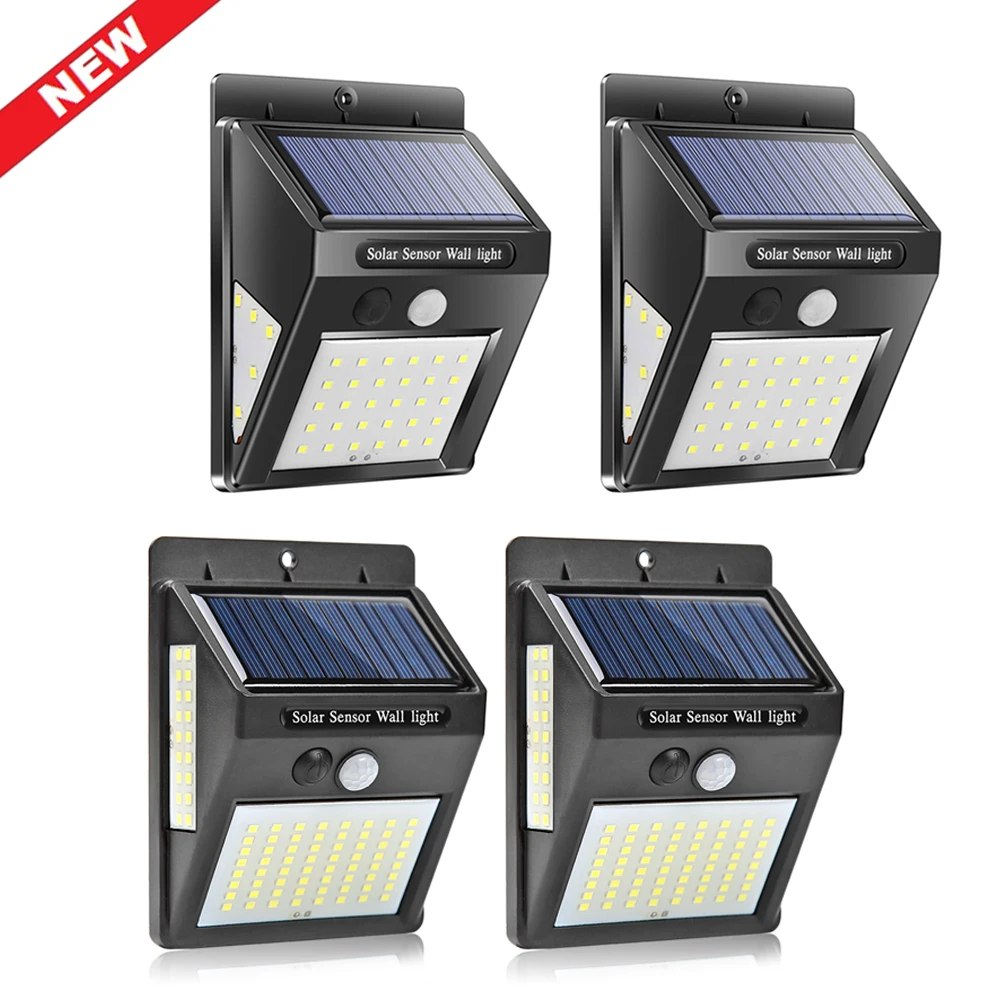 

100 LED Solar Light Outdoor Solar Lamp PIR Motion Sensor Wall Light Waterproof Solar Powered lamp for Garden Decoration home