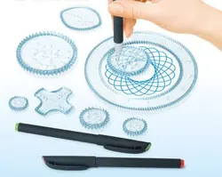 Garland Magic Set Diy Early Education Painting Tools Gear Drawing Template Ruler Paint Learning Plastic Board Unisex 2021