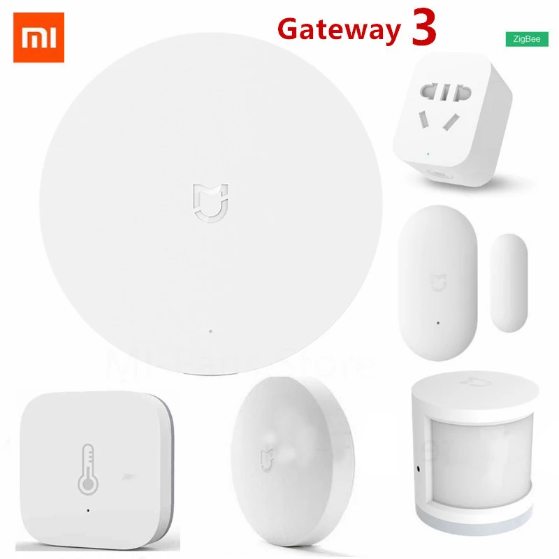 Набор для умного дома Xiaomi шлюз 3 датчик температуры и влажности дверей окон
