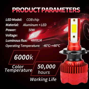 

H4 LED Headlight Conversion Kit High/Low Beam 8000LM Driving Waterproof