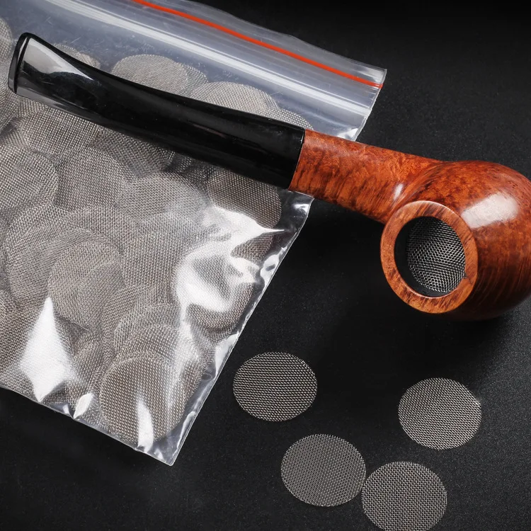 50pcs Pure Copper Pipe Filter Metal Pipe Tobacco Silver Combustion-supporting Net Filter 16mm 20mm