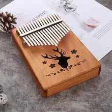 17-клавишным калимба в африканском стиле из массива сосны из красного дерева палец пианино игрушечное пианино африканского дерева ударный гитара деревянная музыкальная