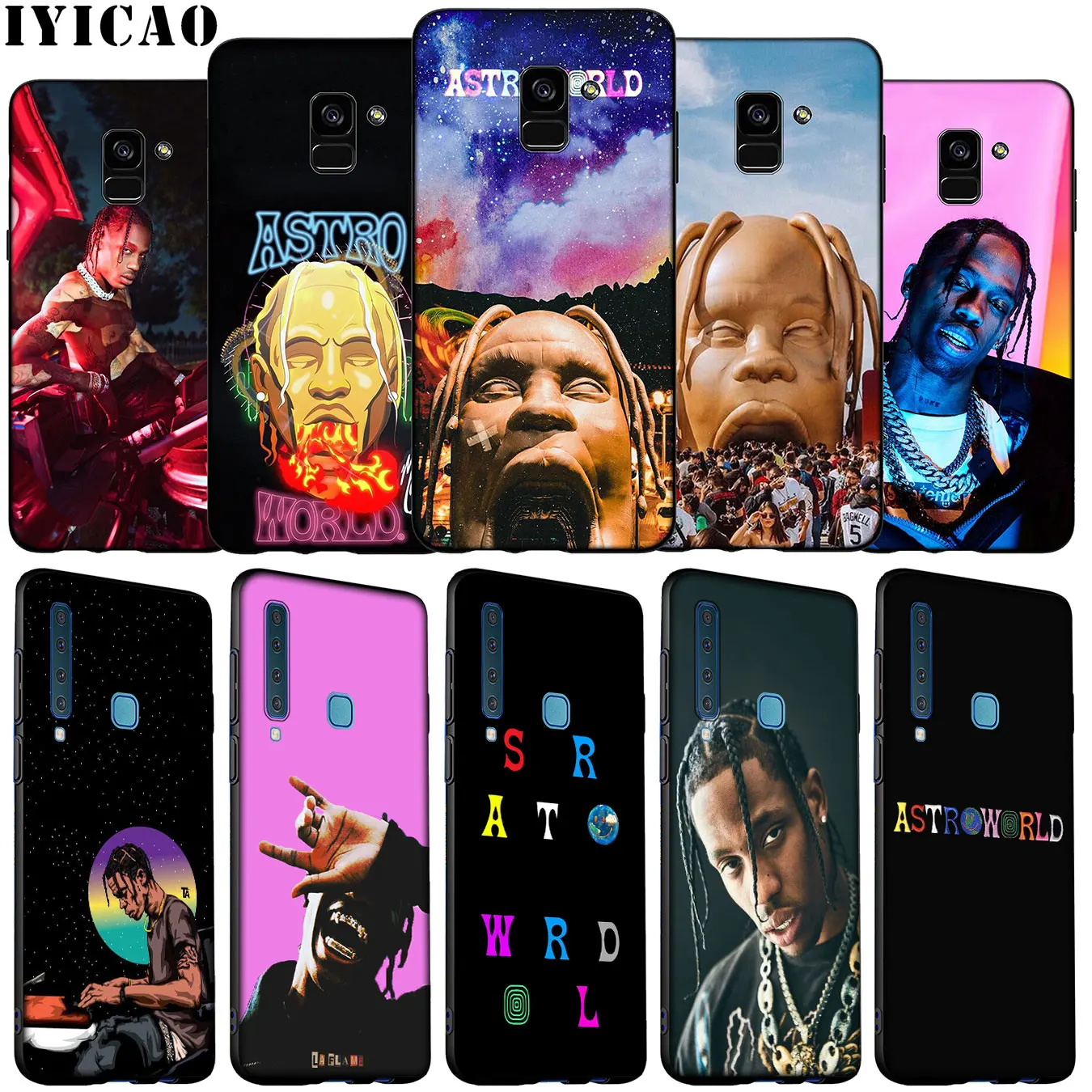 Travis Scott Rapper Soft Silicone Phone Case for Samsung Galaxy A6 A9 A8 A7 2018 A3 A5 Note 9 8 10 Plus 20 Ultra | Мобильные