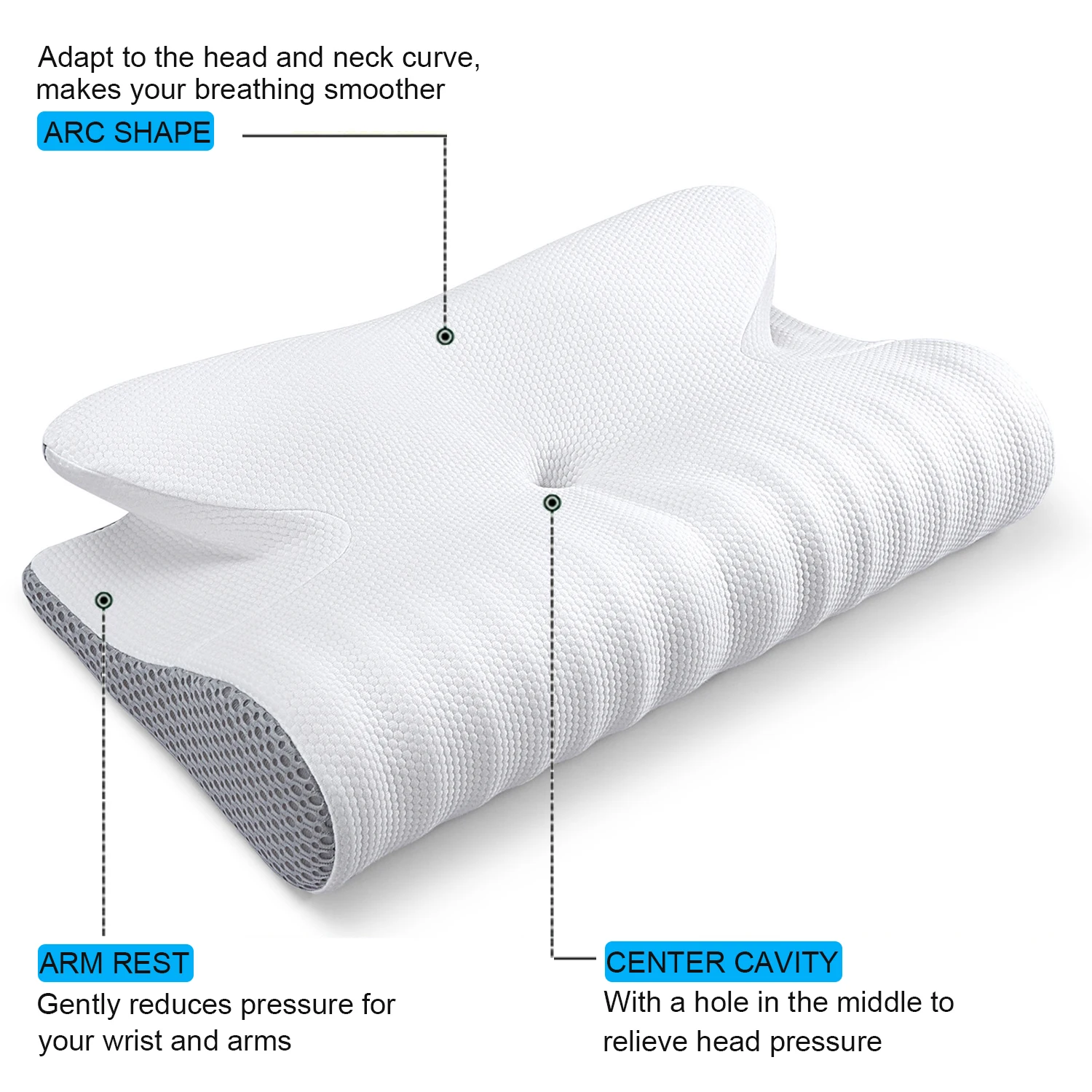 Wedge Pillow with an Arm Hole - Radon