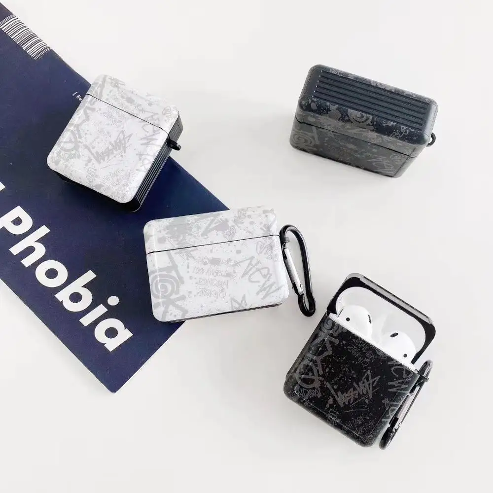 

Fashion trendy luxury brand earphone protective cover, suitable for Apple Airpods Pro 1 2 charging box earphone box soft cover