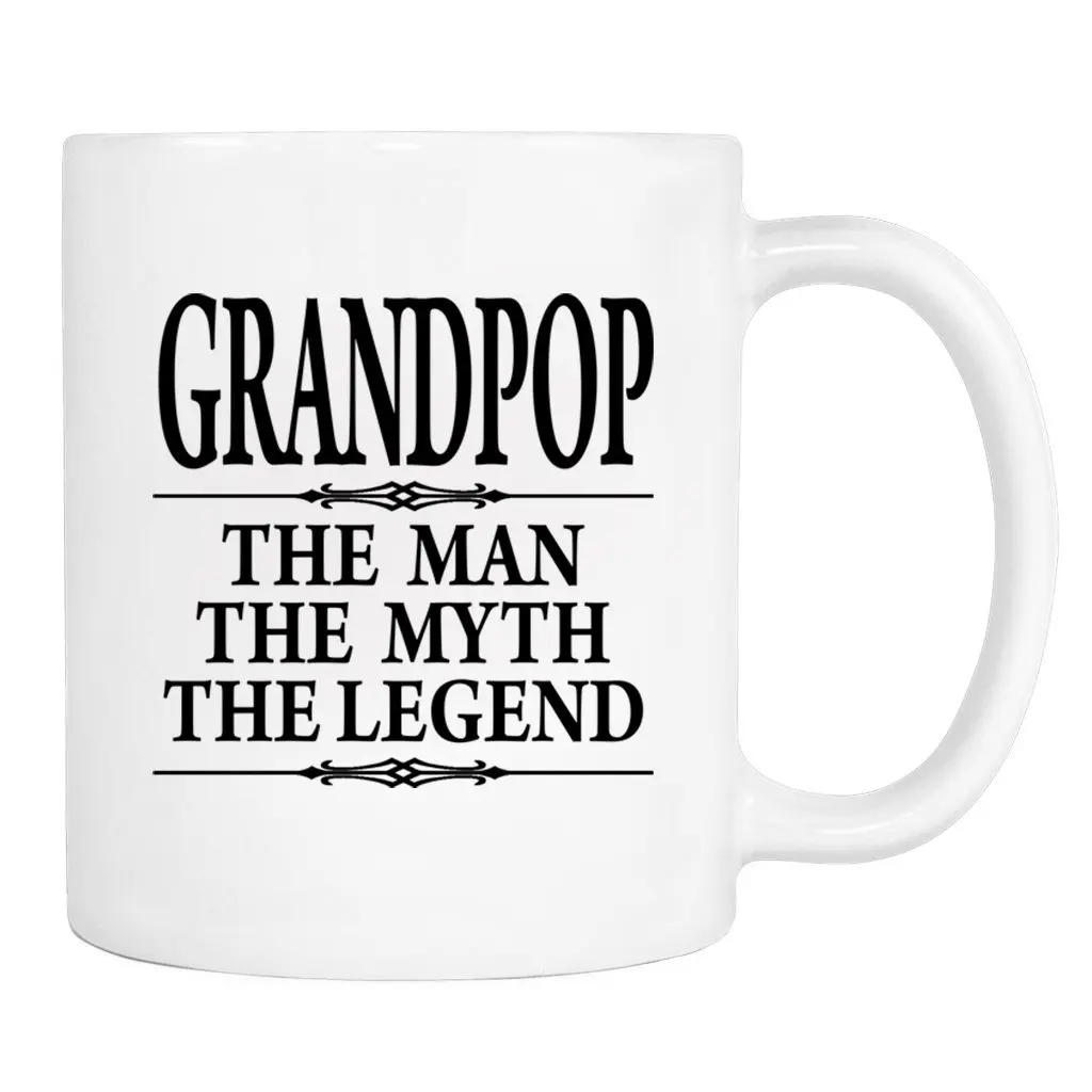 Grandpop The Man The Myth The Legend Fun Cool дедушка Подарочная кружка, 11 унций