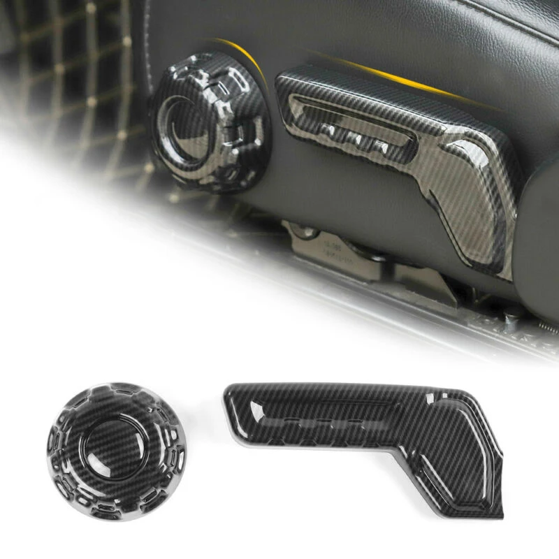 

2019 new ABS car accessory Seat Adjustment Switch Decor Panel Cover Carbon Fiber For Jeep Wrangler JL 2018+
