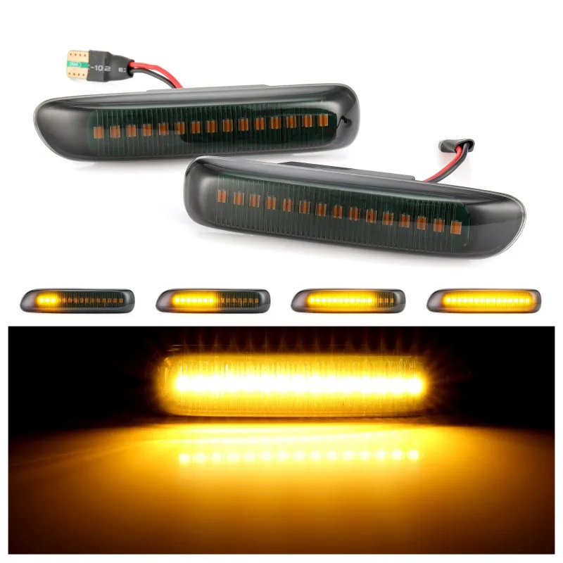 

2pcs Flowing Side Side Indicator LED Dynamic Turn Signal Light Marker Light For 3er BMW E46 Limo Coupe Touring Compact Cabriolet