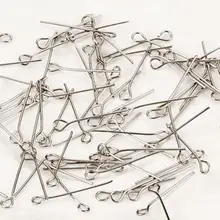 100Pcs Stainless Steel Winter Fishing Bait Stinger Spike Hook 20/30/50mm Carp Fishing Lure Connecting Pins Swivel Accessories