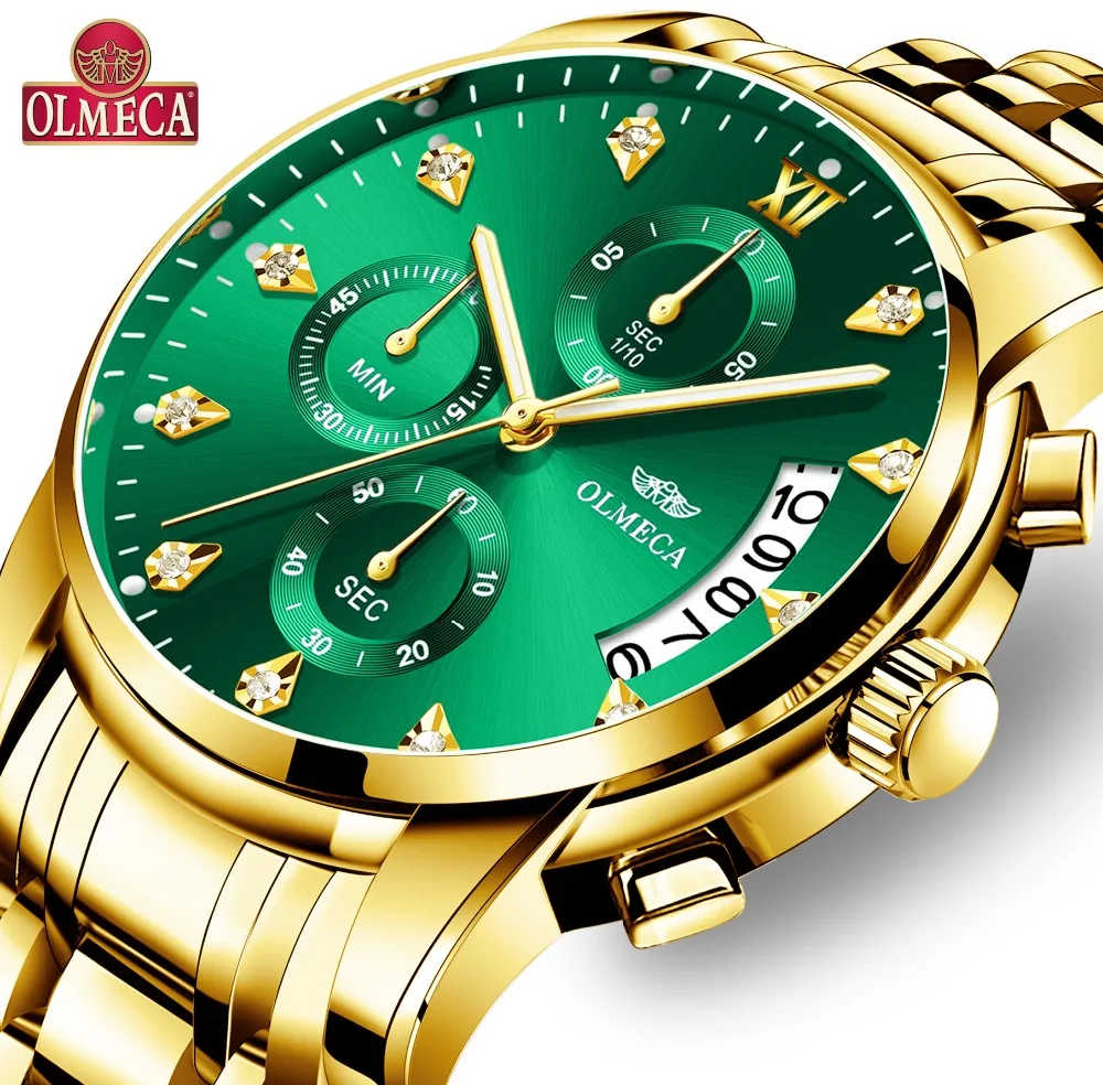 

OLMECA Fashion Clock Military Watch Chronograph Waterproof Watches Wrist Watches for Men Classic Steel Relogio Masculino Watch