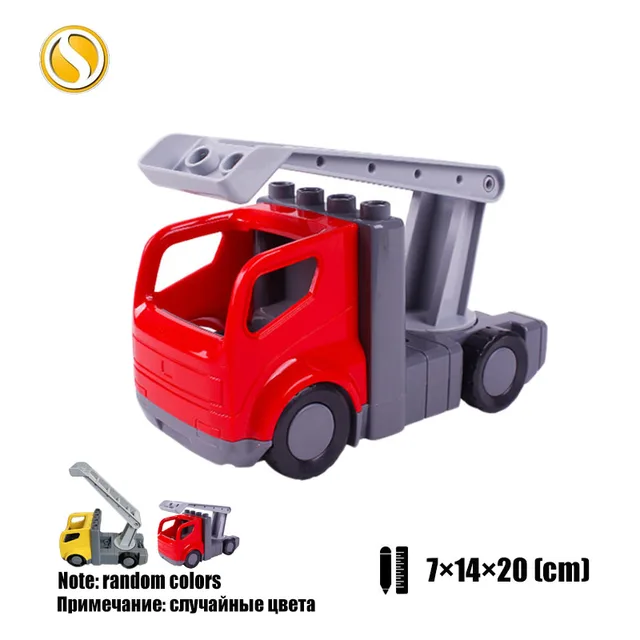 Trailer Car model Airplane Big Building Blocks Vehicle Accessory Compatible Classic Assemble Bricks Children DIY Toys Girl Gift CHE020