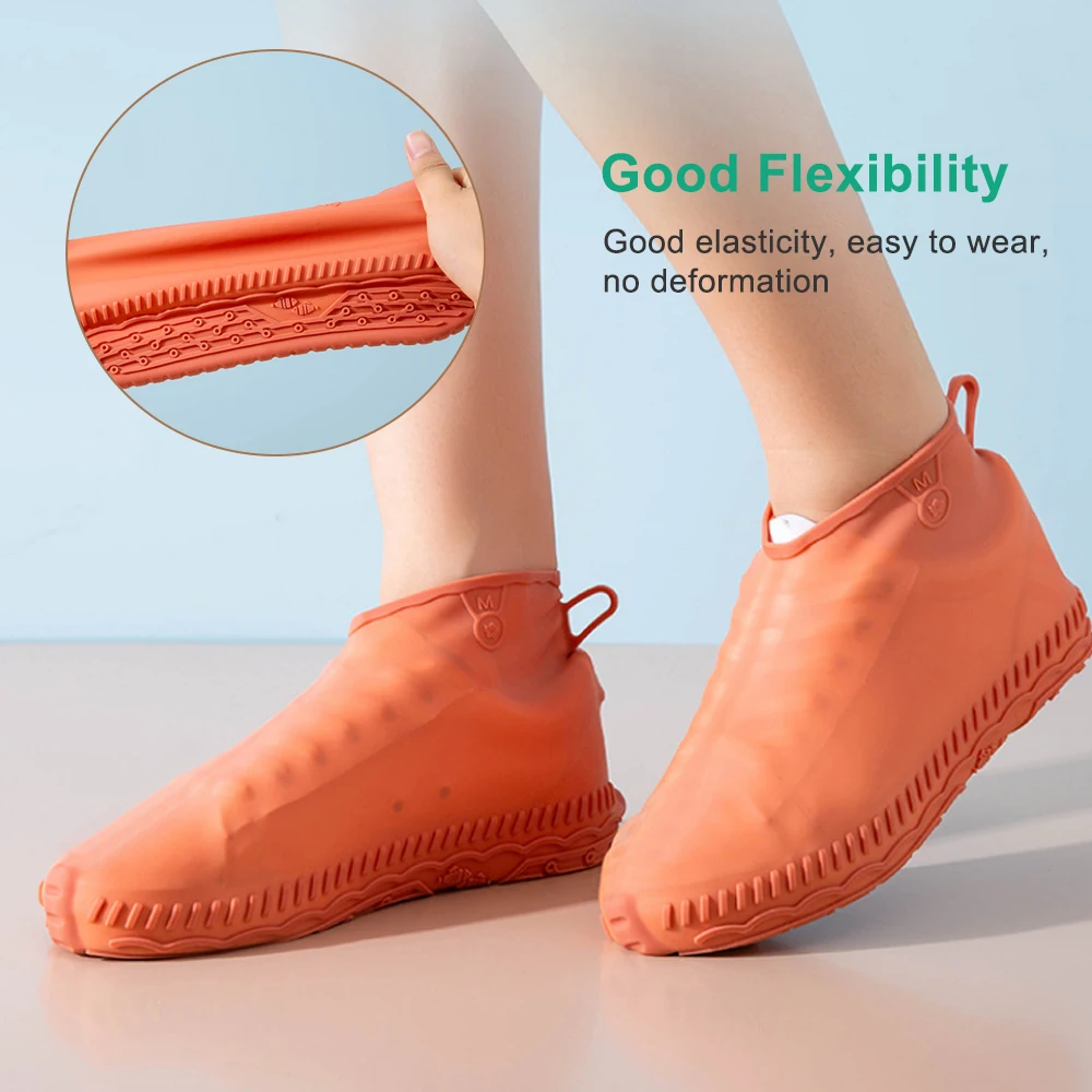 

Boots Waterproof Shoe Cover Silicone Material Unisex Shoes Protectors Rain Boots for Indoor Outdoor Rainy Days Reusable