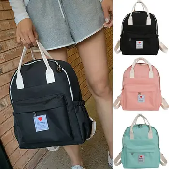 

Women Canvas Leather Travel Backpack Satchel Rucksack Laptop Girl School Bag New