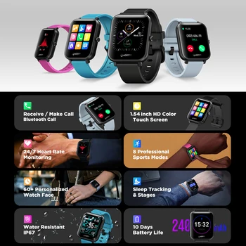 

Value King Zeblaze GTS Smart watch Receive/Make Call Heart Rate Sports Modes 10days Battery Life 60+ Watch Face Smart Wristbands