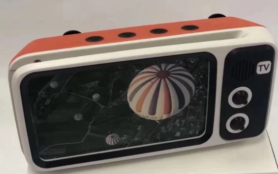 Orange 2 в 1 Ретро ТВ держатель для телефона Портативный беспроводной Bluetooth бас динамик музыкальный плеер держатель для мобильного телефона Подставка Прямая поставка - Цвет: Orange