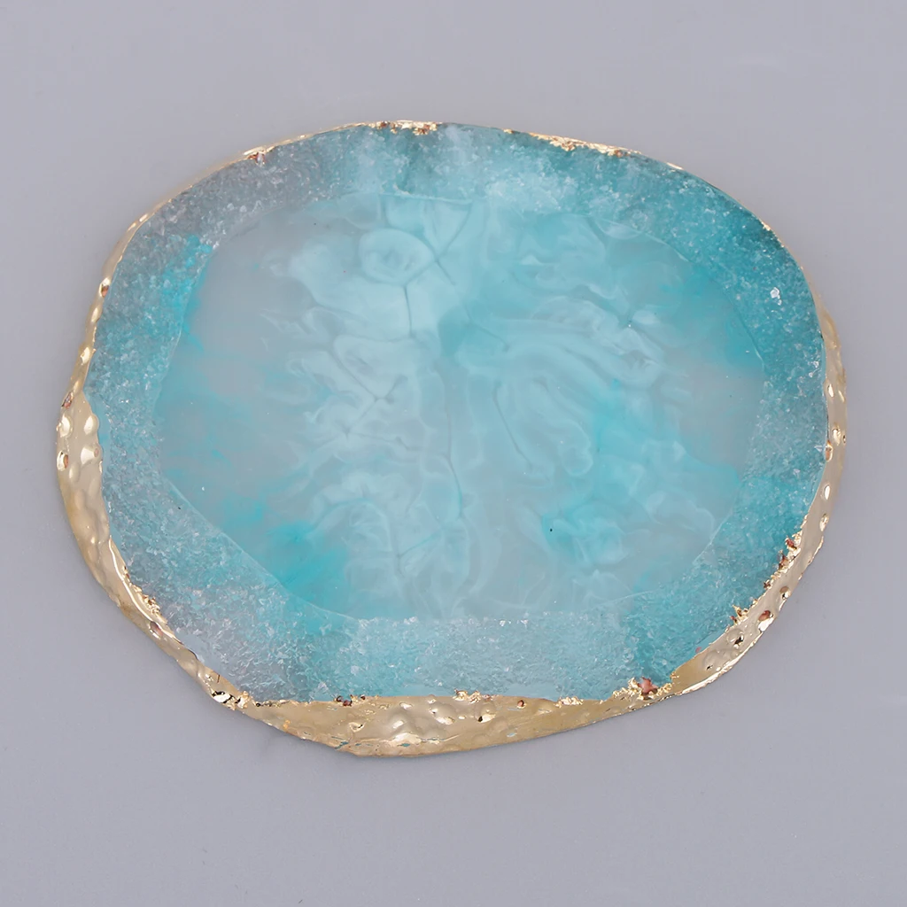 Nail Art Palette-Coffee Bar Decorations- Drink Coaster- Cup Mat Imitation Agate Pad For Jewelry Display Color Mixing Plate