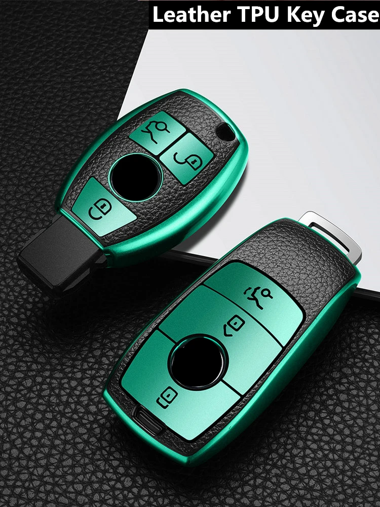 TPU cuero funda de control remoto de coche Protector de cubierta para Mercedes Benz C G M R S clase W204 W212 W176 GLC DE LA CIA GLA AMG accesorios de coche