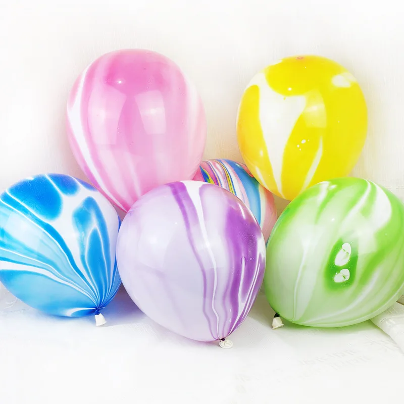 10PCS12Inch Агат мрамор воздушные шарики с нарисованными облаками латекс детский воздушный шар вечерние игрушки тема Декор поставки День рождения украшения свадьбы Babyshower