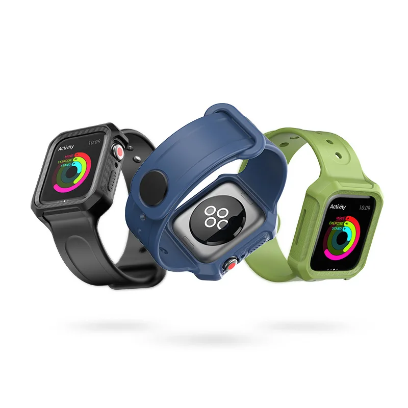Ремешок силиконовый для Apple watch Series 5 4 3 2 6 SE 38 мм 42 спортивный сменный Браслет iWatch