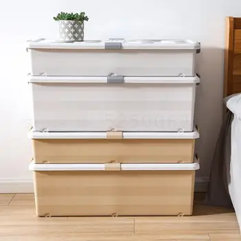 

Bed Bottom Receptacle Extra Large Household Sealed Dustproof Storage Box Plastic Clothes Toy Receptacle
