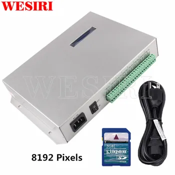 

T-300K T300K SD Card Online VIA PC RGB Full Color LED Pixel Module Controller 8ports 8192 Pixels for WS2811 WS2801 WS2812B