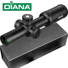 Diana 1-4X24 сетка тактический прицел с мишенью башенки охотничьи прицелы для снайперской винтовки Оптика прицел