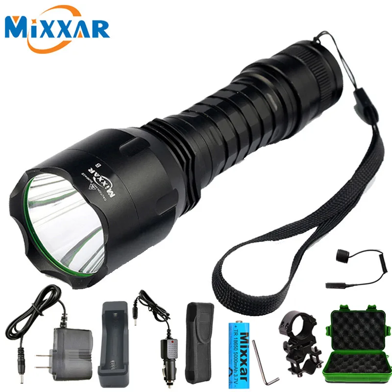 LED Flashlight Tactical C8 L2 Cold Natural White Light Rechargeable 18650 Battery Camp bright Lamp Torch Lanterna dropshipping - Испускаемый цвет: F