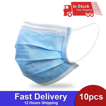 

3 Layers Filter Face Mouth Protective Mask Disposable Protect Dustproof Earloop Non Woven Mouth Masks 48 hours Shipping