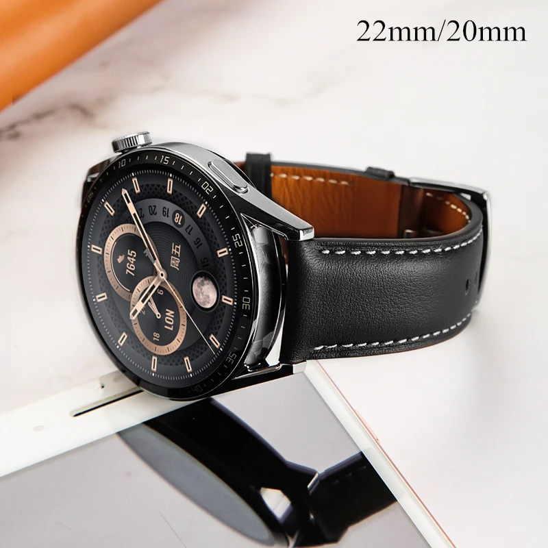 

Leather Strap For Huawei Watch GT3 42mm 46mm Smartwatch Wristband Bracelet Replacement for Huawei Watch 3 3 pro GT 2 GT2 Pro
