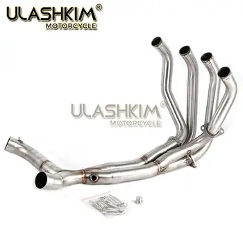 

Motorcycle Exhaust Muffler Middle Link Pipe Full Modified Front Pipe Tube Slip-on For KAWASAKI Z1000 ninja 1000 2010-2016 Q
